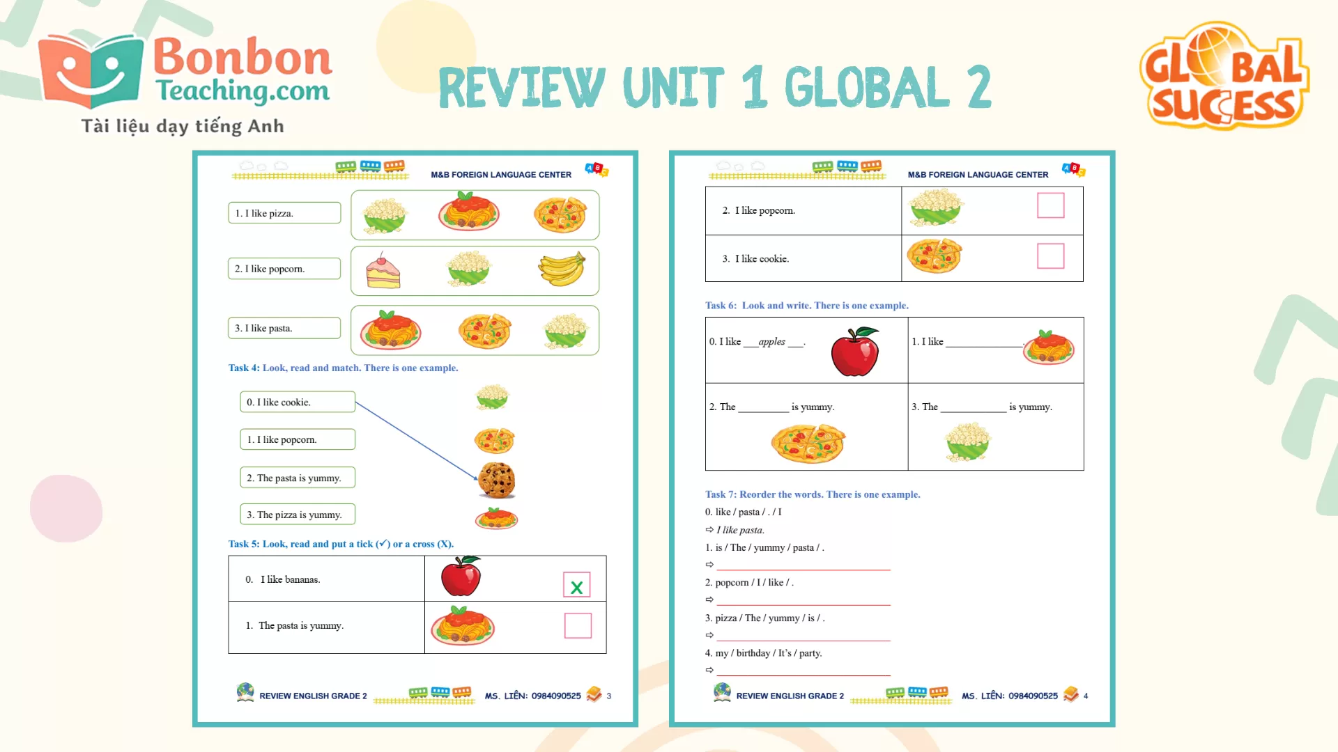 Global success 2 - BỘ BÀI TẬP REVIEW-TEST - Kì 1