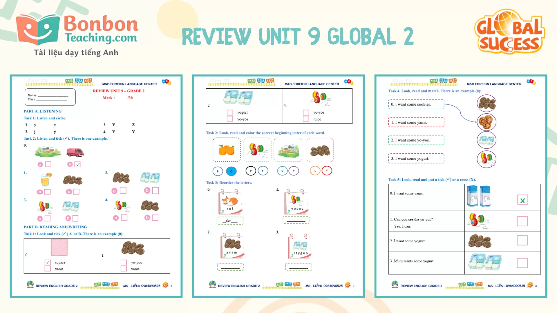 Global success 2 - BỘ BÀI TẬP REVIEW-TEST - Kì 2